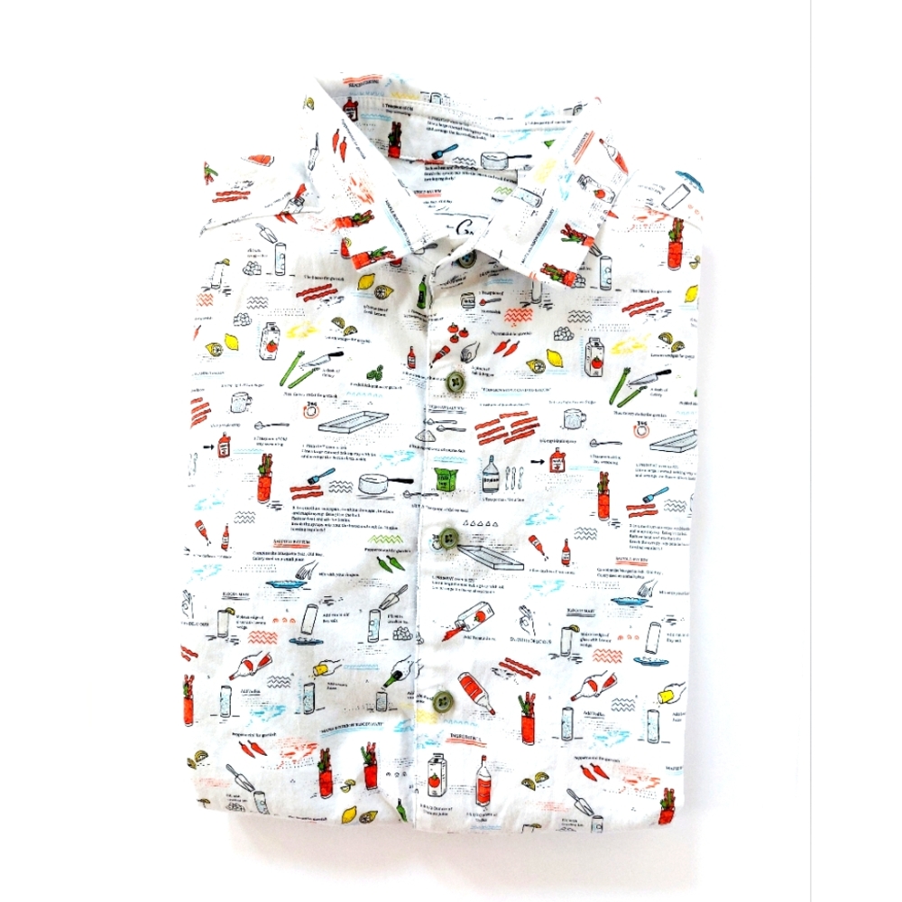 Robert Graham Maple Bourbon Bloody Mary Medium Classic Fit Short Sleeve Button